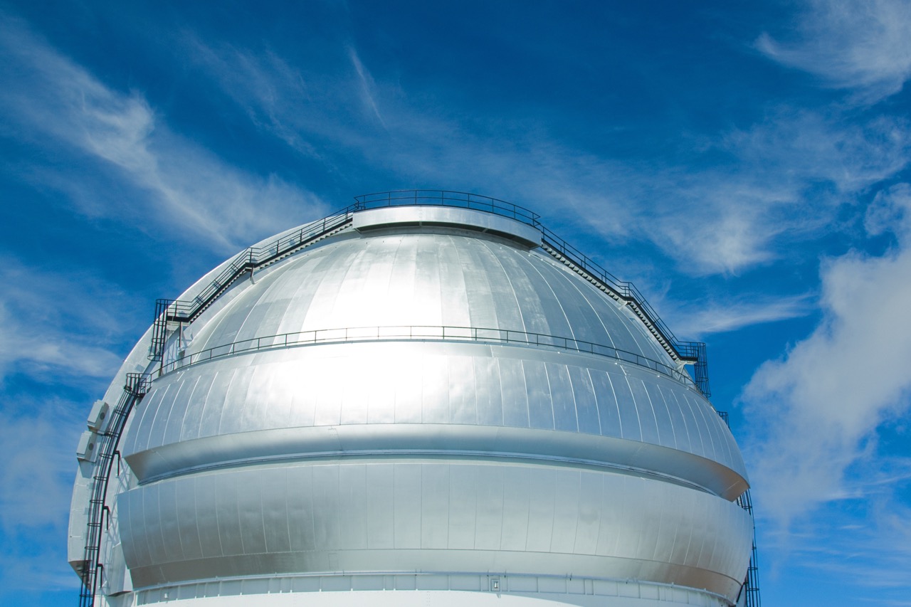 The telescope is located on top of Mauna Kea,Hawaii