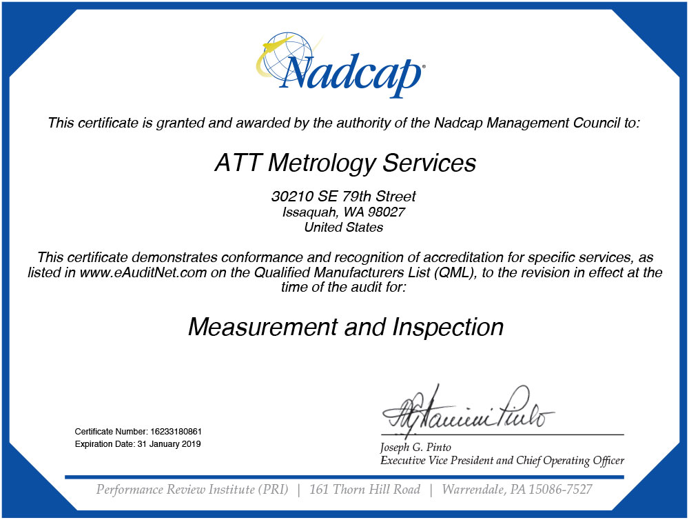 NADCAP-Certificate
